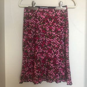 Paris blues floral skirt